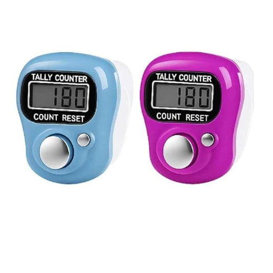 Digital Tally Counter, Finger Ring Counter with LCD Display, Count Reset, Multicolor