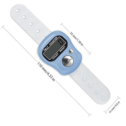 Digital Tally Counter, Finger Ring Counter with LCD Display, Count Reset, Multicolor