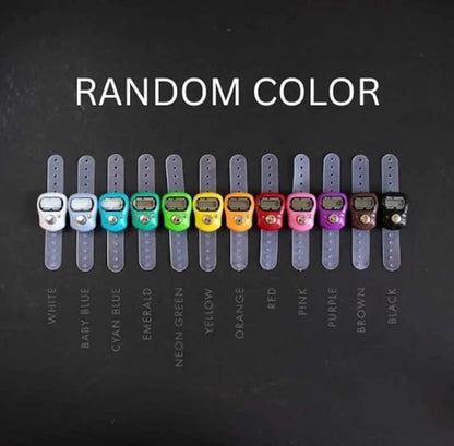 Digital Tally Counter, Finger Ring Counter with LCD Display, Count Reset, Multicolor