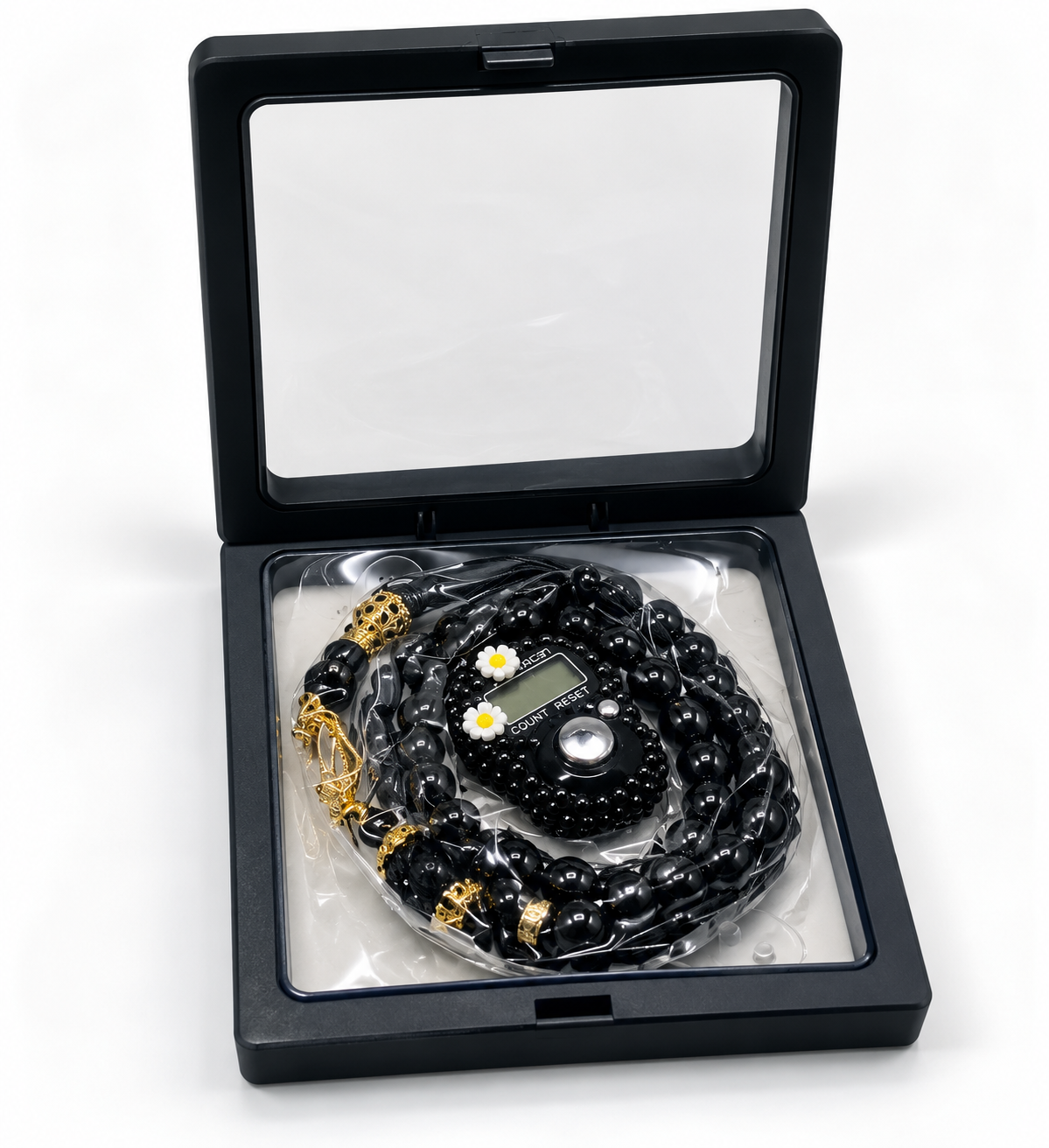 Luxury Pearl Tasbeeh Set with Digital Counter – Pack of 1