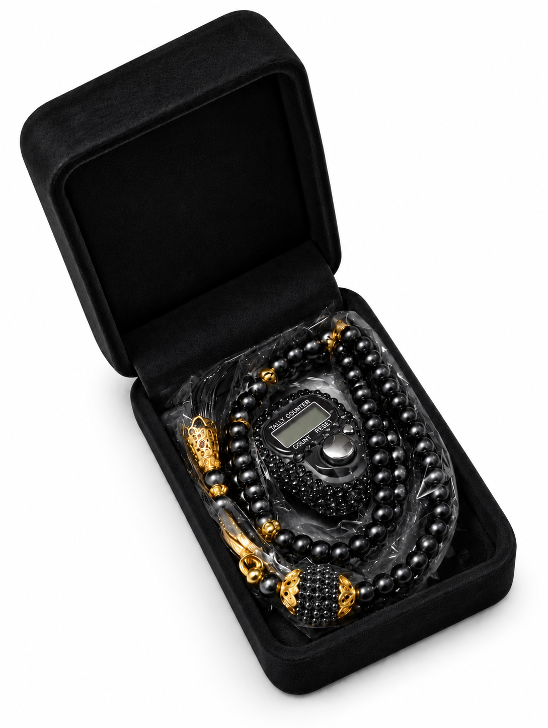 Digital & Pearl Tasbeeh Luxury Velvet Box Set