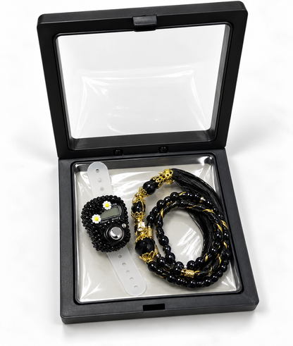 Luxury Pearl Tasbeeh Set with Digital Counter – Pack of 1