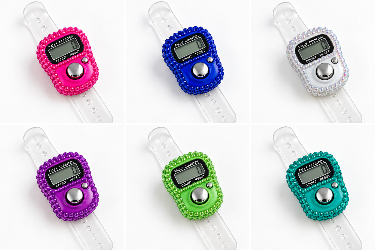 Rhinestone Digital Tasbih Counter - Pack of 12