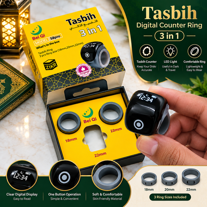Bei Qi S8pro Smart Tasbih Ring | ZiqrKart