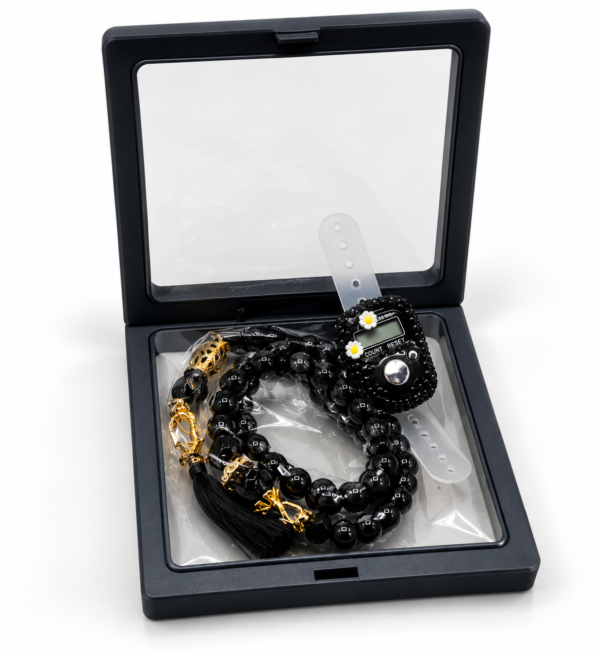 Luxury Pearl Tasbeeh Set with Digital Counter – Premium Islamic Gift Box - Pack or 6