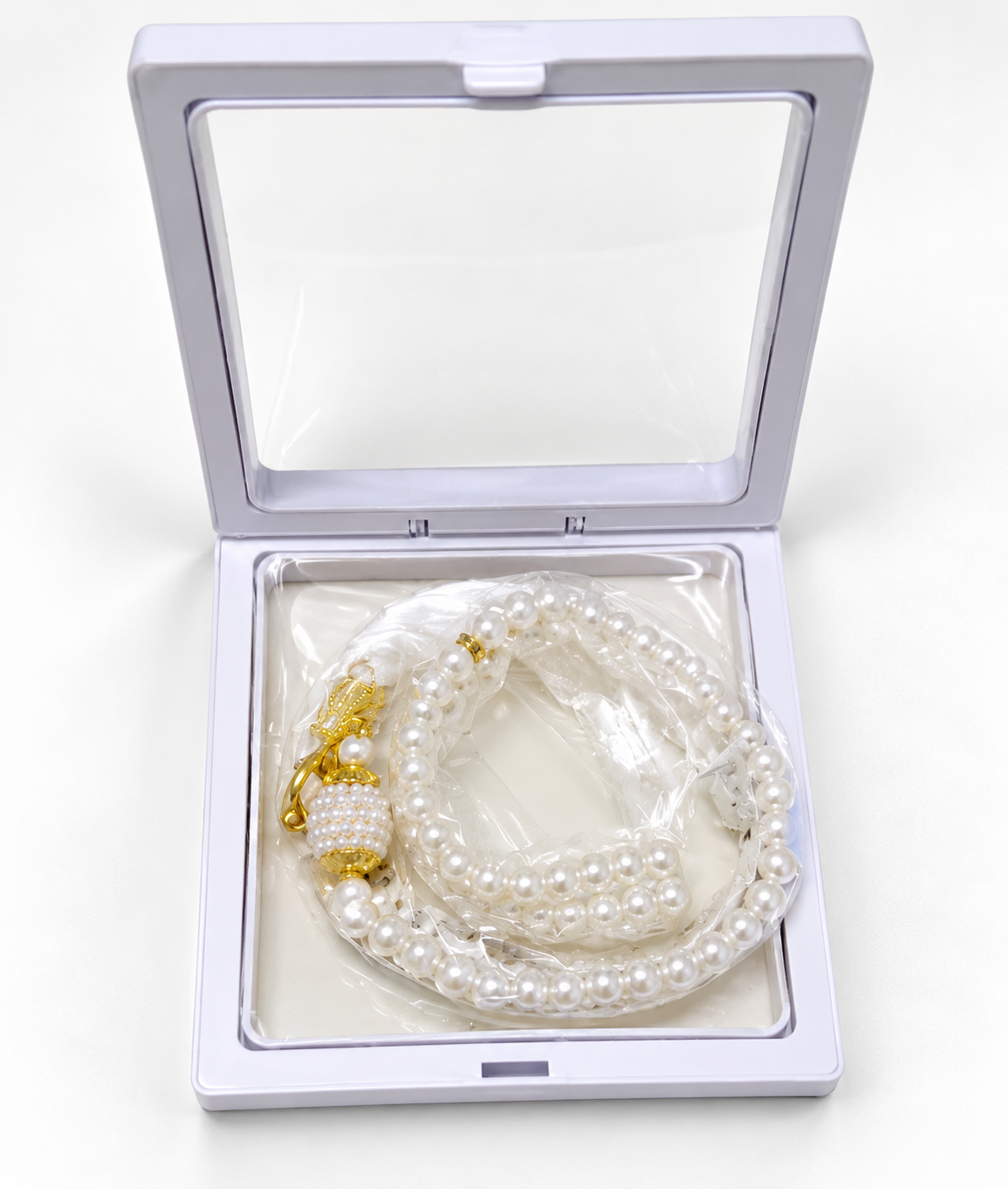 Luxury Pearl Tasbeeh Set with Digital Counter – Pack of 1