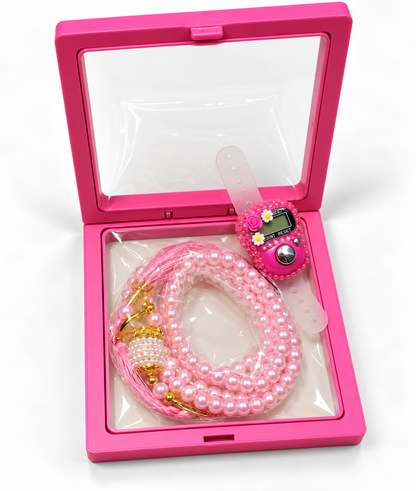 Luxury Pearl Tasbeeh Set with Digital Counter – Pack of 1