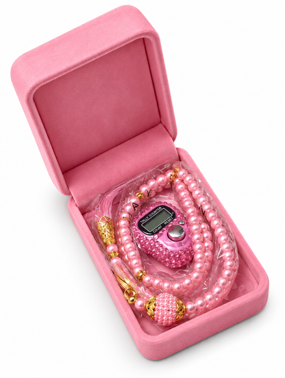 Digital & Pearl Tasbeeh Luxury Velvet Box Set