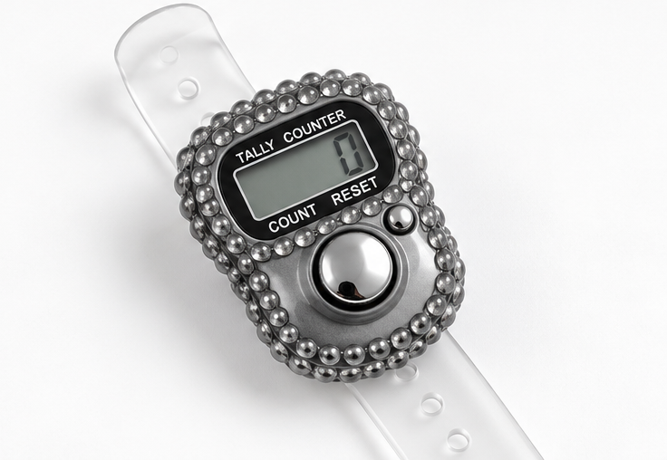 Rhinestone Digital Tasbih Counter-Pack of 1